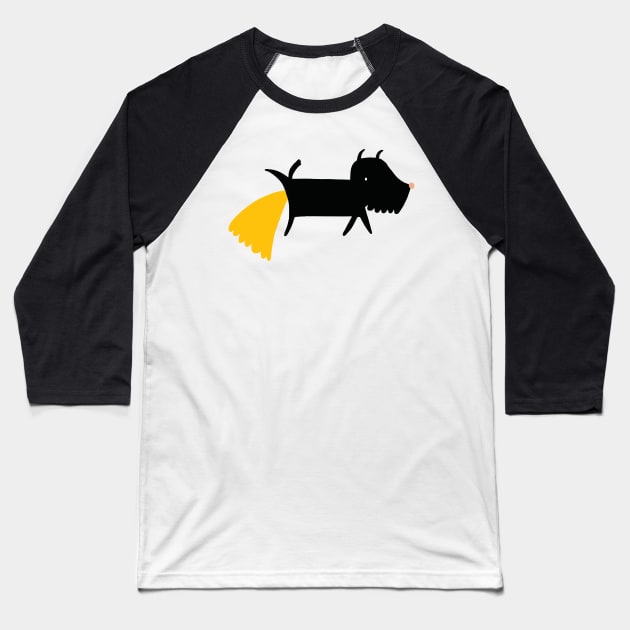 Dog peeing Baseball T-Shirt by Rafaela Rodrigues